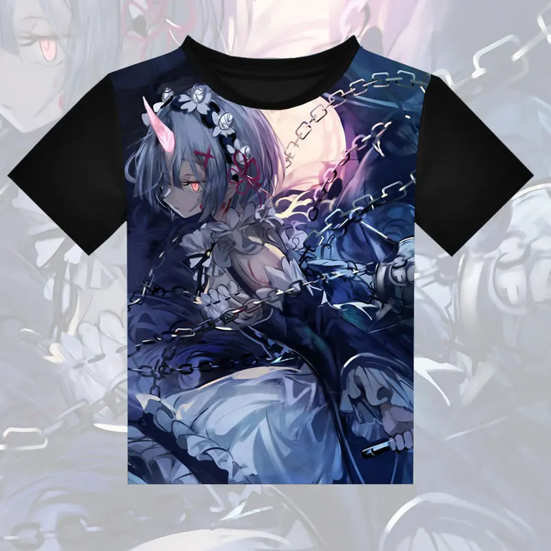 01 Re: Zero Hajimeru Isekai Seikatsu футболка аниме Рем Рам Эмилия косплей футболки повседневные топы wo мужские футболки Новинка - Цвет: 01