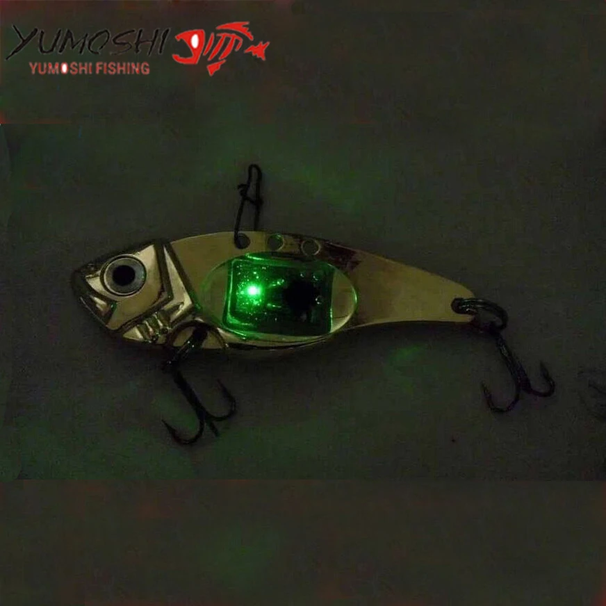 Приманка рыболовная металлическая со светодиодной подсветкой блестками и