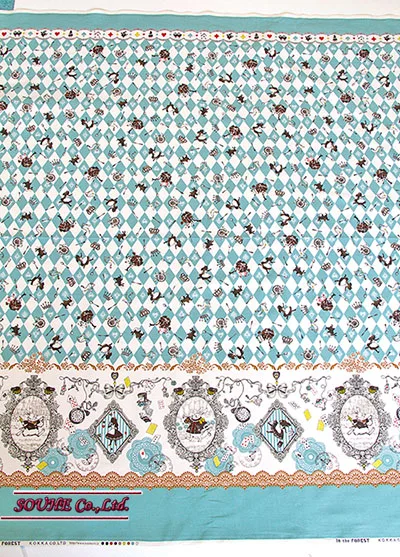 Turquoise Полметра японская Kokka Oxford хлопковая ткань DIY Лоскутная стеганая ткань для шитья Алиса - Цвет: Turquoise