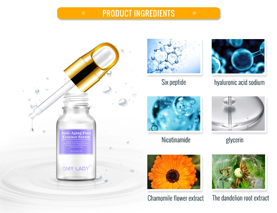 OMY LADY коллагеновый крем для глаз+ шесть пептидов+ 24K золото+ серебро Сыворотка для ухода за кожей лица сужает поры деликатный отбеливает осветляет Антивозрастной