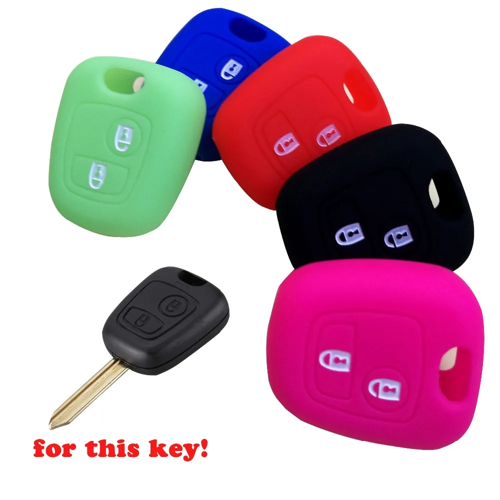 

Car Key protection Silicone Cover shell 2 Button for Peugeot 206 307 207 408 for Citroen C1 C2 C3 C4 C5 C8 Xsara Picasso