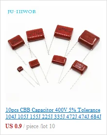 10 шт. CBB металлические Полипропиленовые пленочные конденсаторы фиксированный конденсатор 63V 100V 250V 400V 450V 630V доступны несколько значений