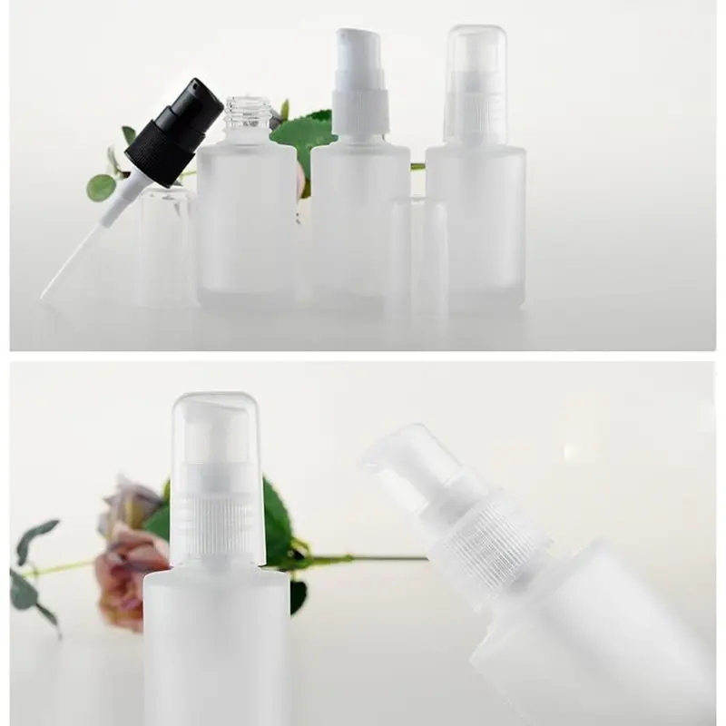 

30ml frosted glass bottle with press pump LID, empty eglass 30ml lotion bottle ,Cosmetic Packaging 1 ounce glass F20171381