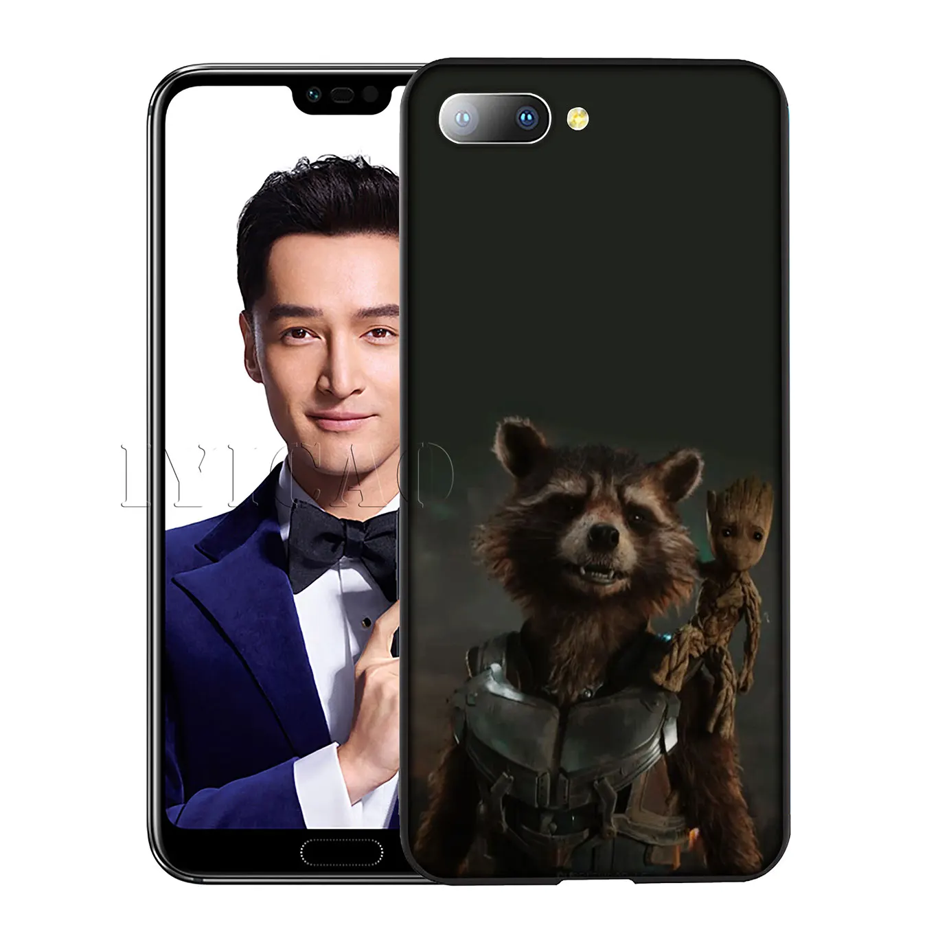 Iyicao Guardian реактивный енот Грут Treeman мягкий чехол для Huawei Y7 Y6 Prime Y9 2018 Honor 8C 8X8 9 10 Lite 6A 7C