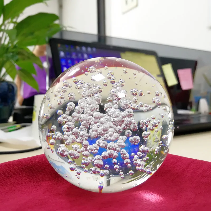 Небольшой Размеры хрустальный шар льда трещины мяч ручной работы Feng Shui фонтана воды аксессуар 2/3/4/5 см