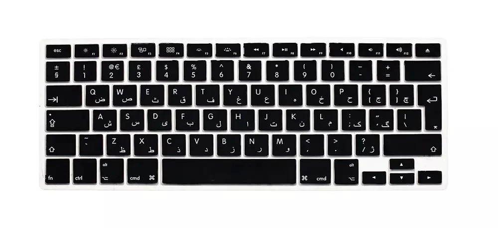 Силиконовая накладка на клавиатуру с арабскими буквами ЕС для Macbook Air Pro Retina 13 15 17