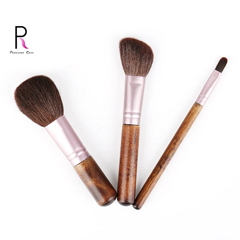 3 шт. круглая кисть из козьего волоса для румян и пудры угловая контурная