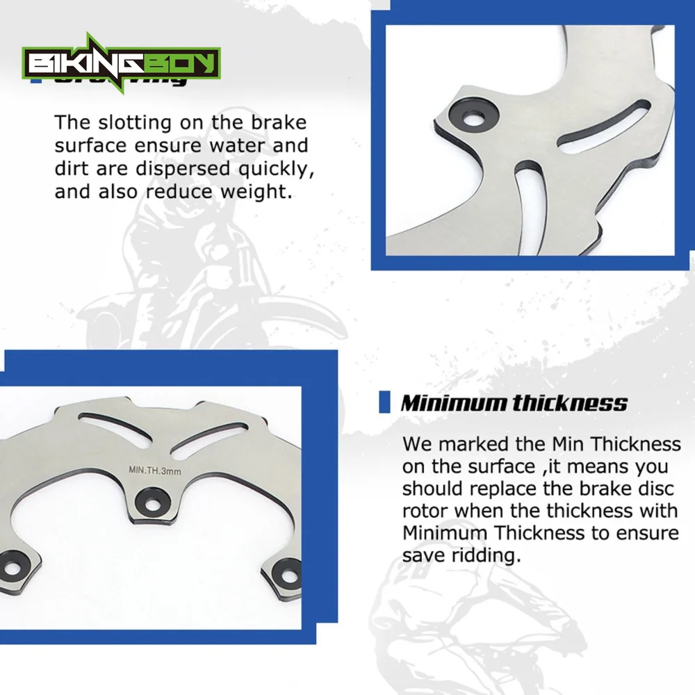 

BIKINGBOY WR250F WR450F 03-11 YZ250F YZ 125 250 03 04 05 06 WR 250 03-11 10 09 08 07 Front Rear Brake Discs Rotors Disks + Pads