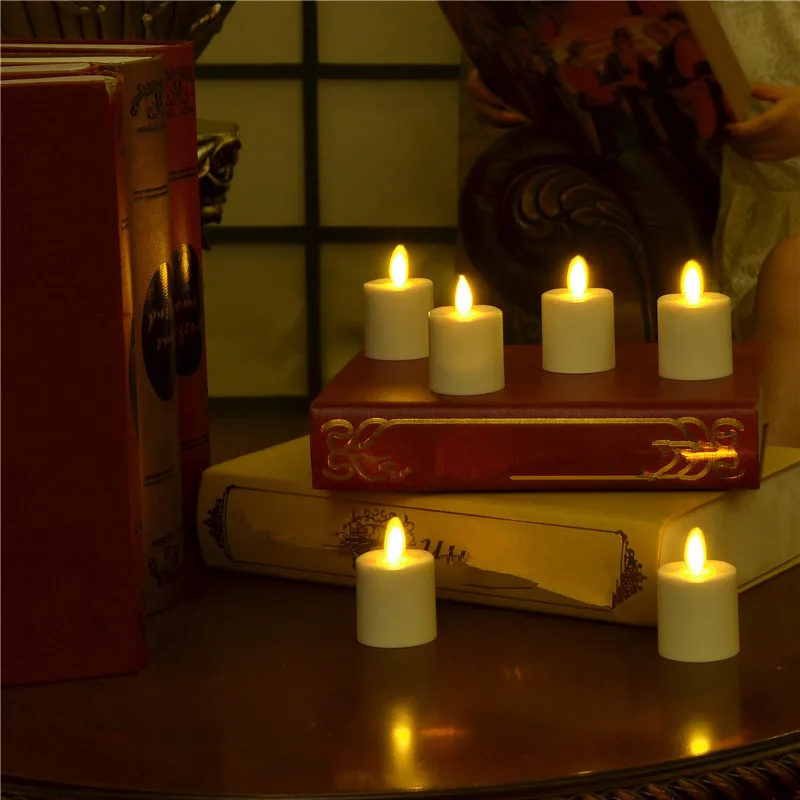 6 упак. к. Беспламенного перезаряжаемые светодио дный светодиодные свечи