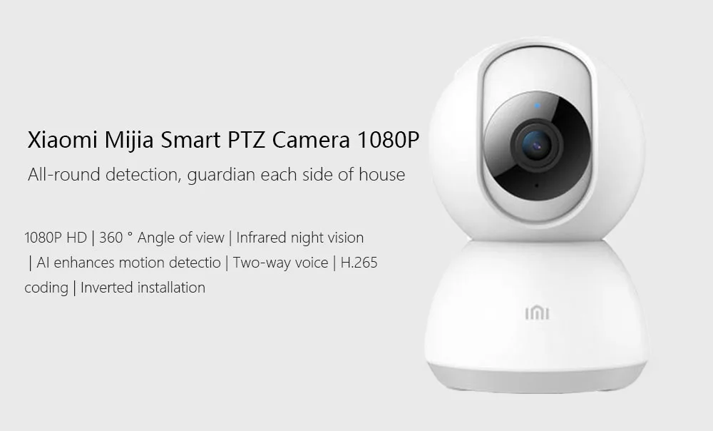 1080P умная IP камера видеокамера 360 градусов WIFI Беспроводная ночного видения