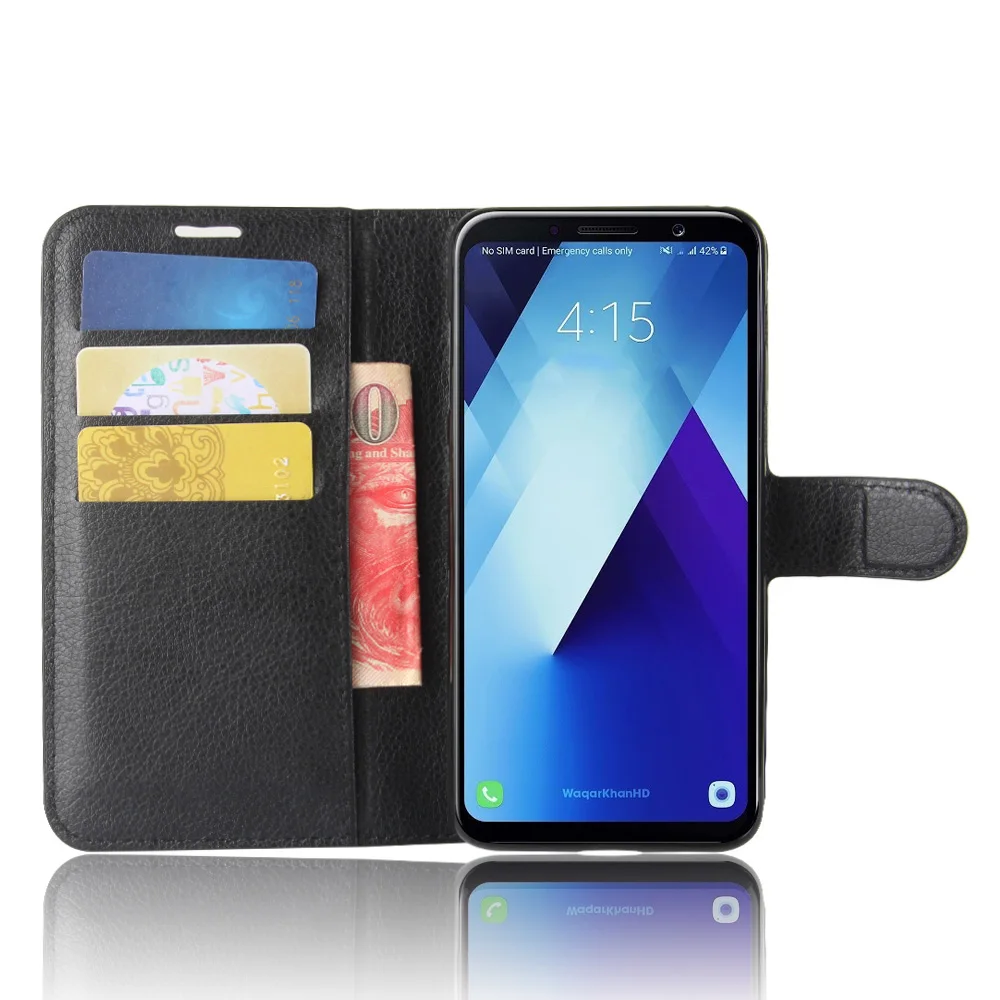 Модный чехол Кошелек из искусственной кожи для Samsung Galaxy A8 Plus 2018 A730F защитный