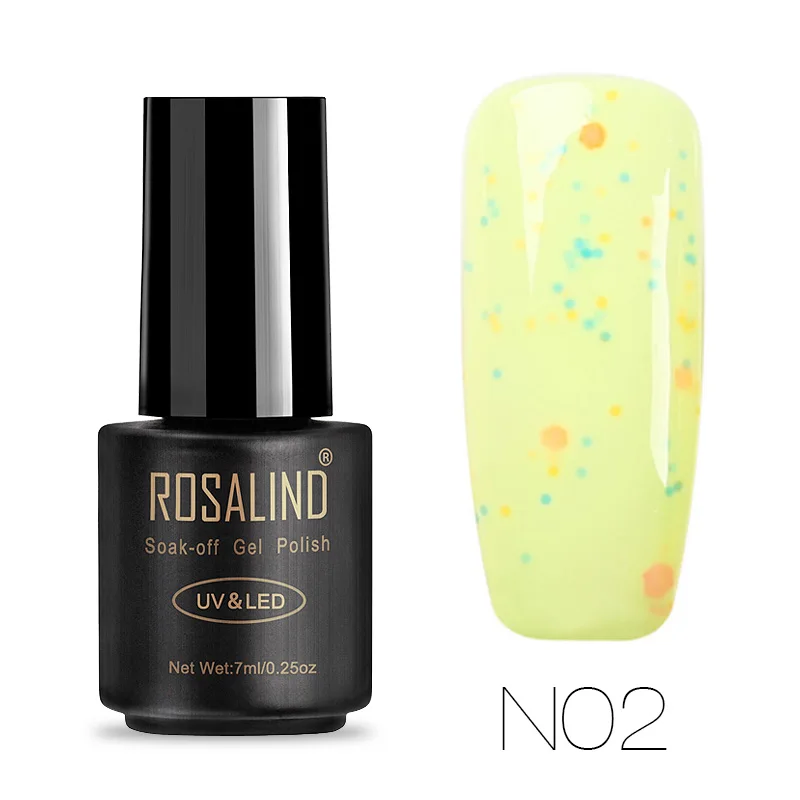 02 Гель-лак ROSALIND, 7 мл, серия сыра, Гель-лак для ногтей, УФ-светодиодный блестящие украшения для маникюра, Полупостоянный Гель-лак - Цвет: 02