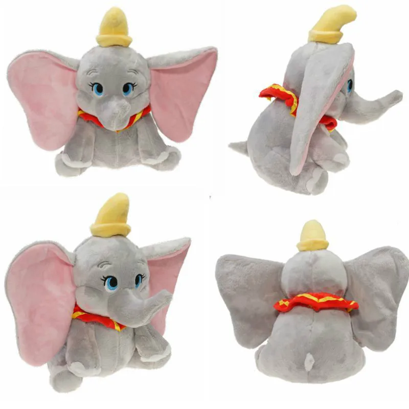 

Disney 30cm original Dumbo Plush Cartoon Toys Gray Dumbo Elephant Figure Stuffed Plush Animals Soft Peluche Doll