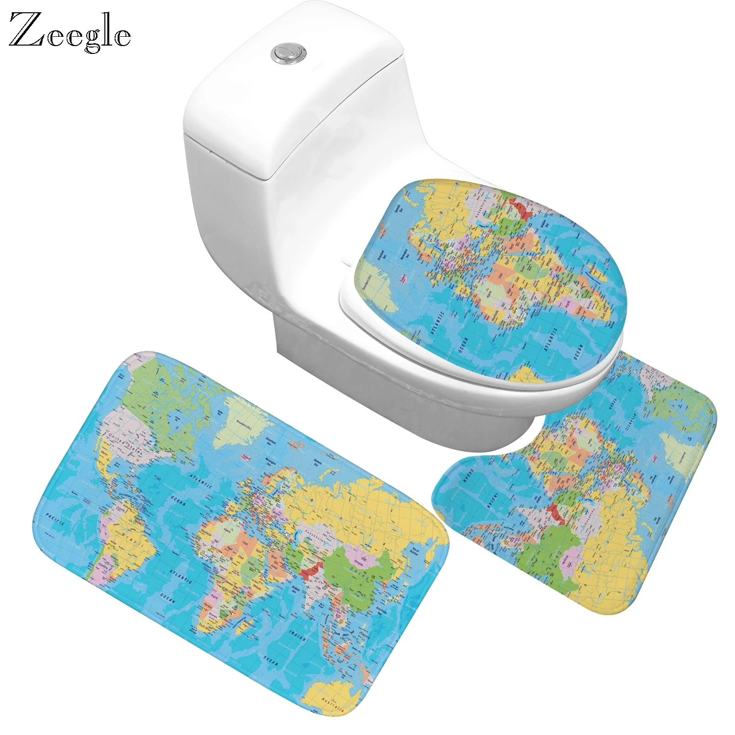 

Zeegle коврики для ванной комнаты, коврик для туалета, впитывающие коврики для ванной и душа, нескользящий коврик для туалета, коврик для ванной комнаты, набор ковриков для ванной