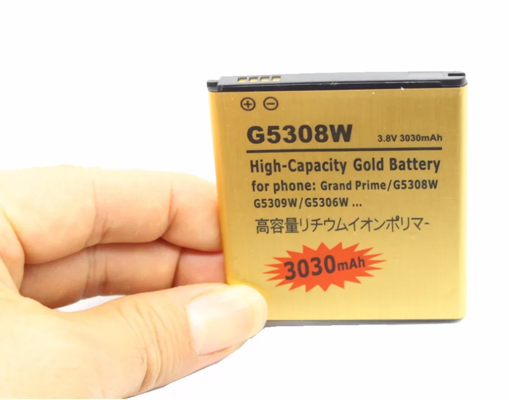 Ciszean 2x3030 mAh запасная батарея золотого цвета для Samsung Galaxy Grand Prime G530F G531F G5308W J5 (2015) J500F