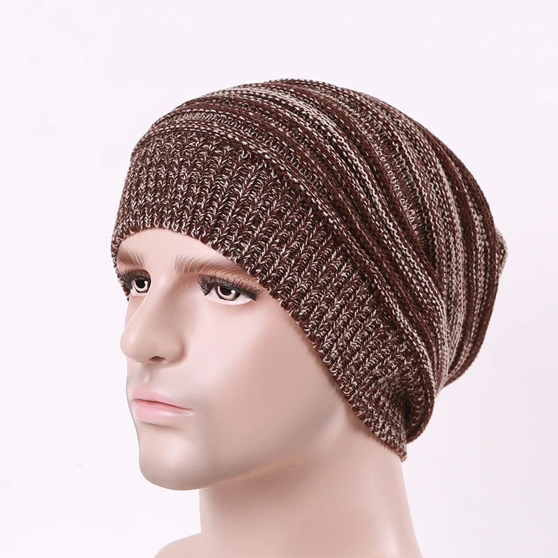 Двухцветные многослойные складные модные удобные повседневные теплые шапки для