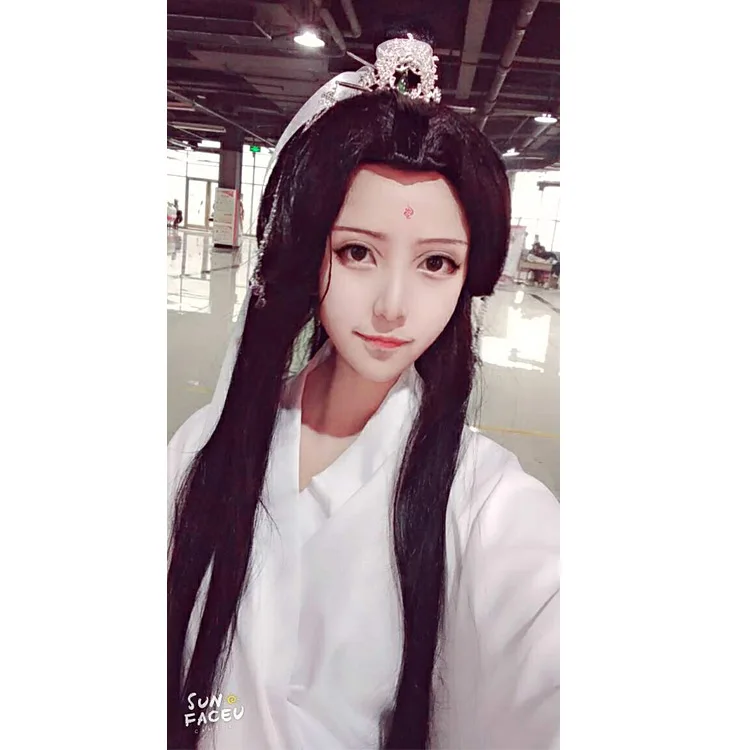Длинные черные парики для косплея Tian guan ci fu|Костюмы аниме| |