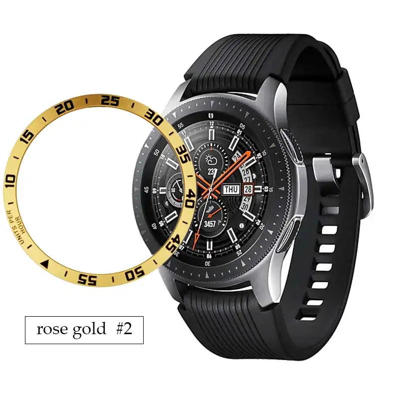 roes gold time 2 Металлическая крышка для samsung Galaxy Watch 46 мм/42 мм чехол gear S3 Frontier/классический спортивный клейкий чехол ремешок аксессуары 46/42 3 - Цвет ремешка: roes gold time 2