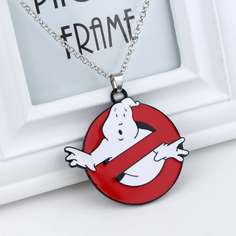 Украшения на шею из черного цвета с подвеской в виде Ghostbuster призрак ожерелья
