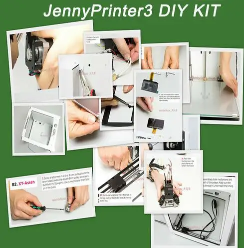 JennyPrinter3 двойной экструдер сопла 3d принтер DIY KIT совместим с Ultimaker 2 UM2 включены все части