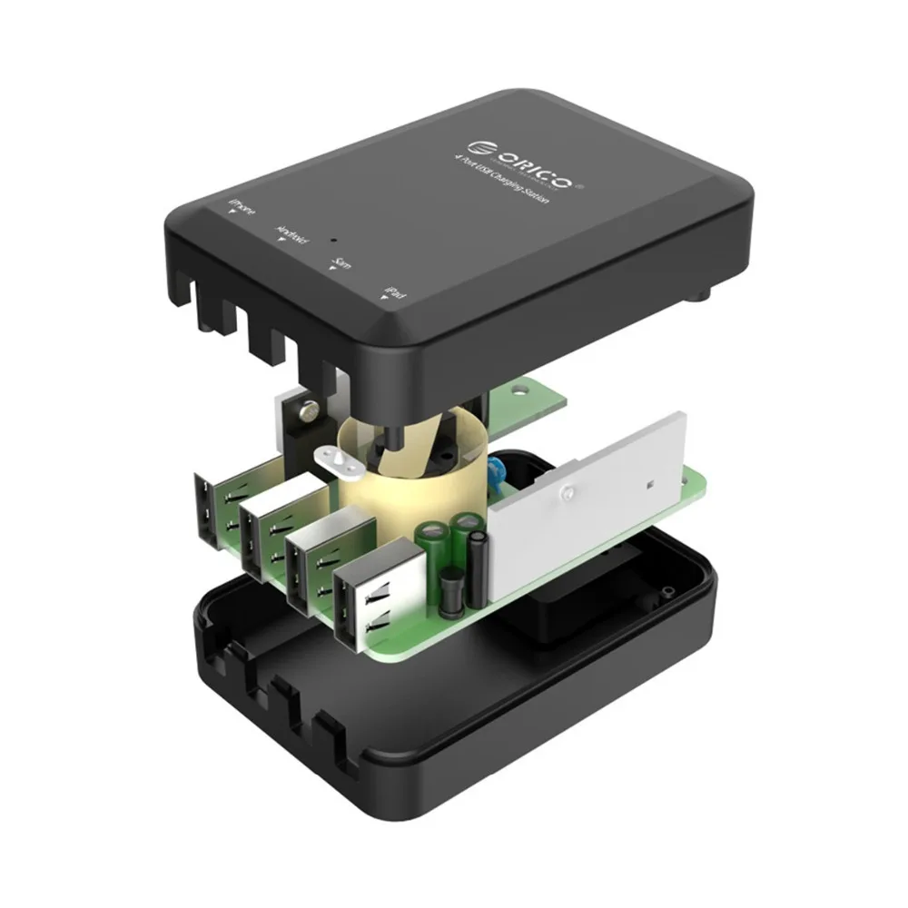Дорожное зарядное устройство ORICO с 4 USB портами макс. 5 в а|Зарядные устройства для