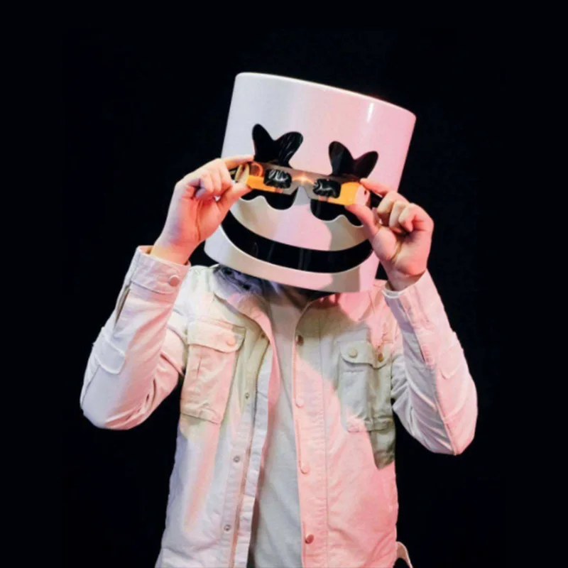 Marshmello капот набор шапки головные уборы сто 100DJ Зефир шлем маска музыкальный