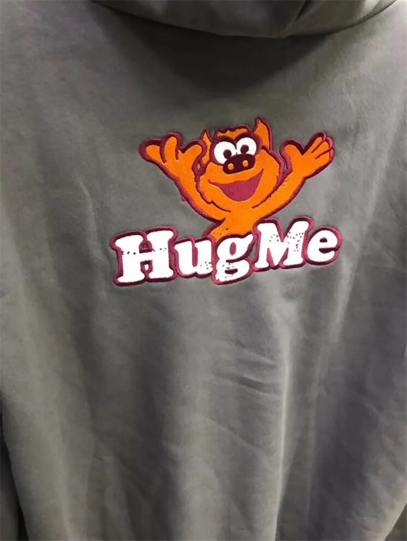 Vete для мужчин ts Hug Me Толстовка с вышивкой логотипа для мужчин и женщин 1:1 высокого качества Новое поступление пуловер Мода Vete для мужчин ts толстовки