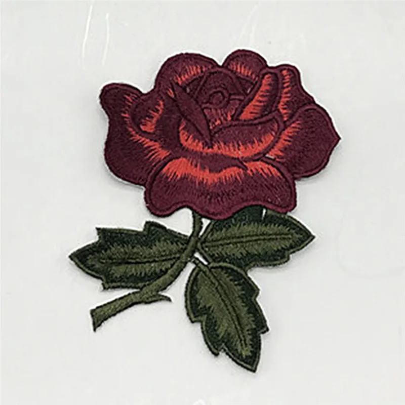 Новинка 1 шт. нашивка с вышитыми розами для одежды аппликация железом милая