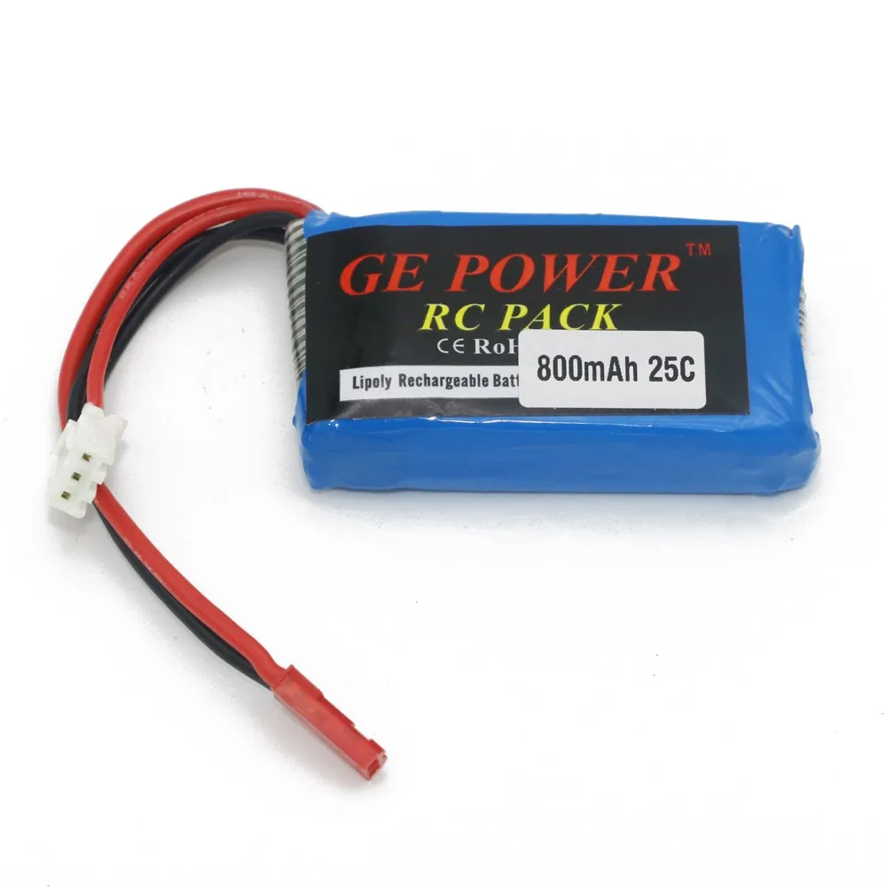 1 шт. Ge Power 7 4 В 800 мАч 2S 25C Lipo аккумулятор JST Plug для игрушки на радиоуправлении