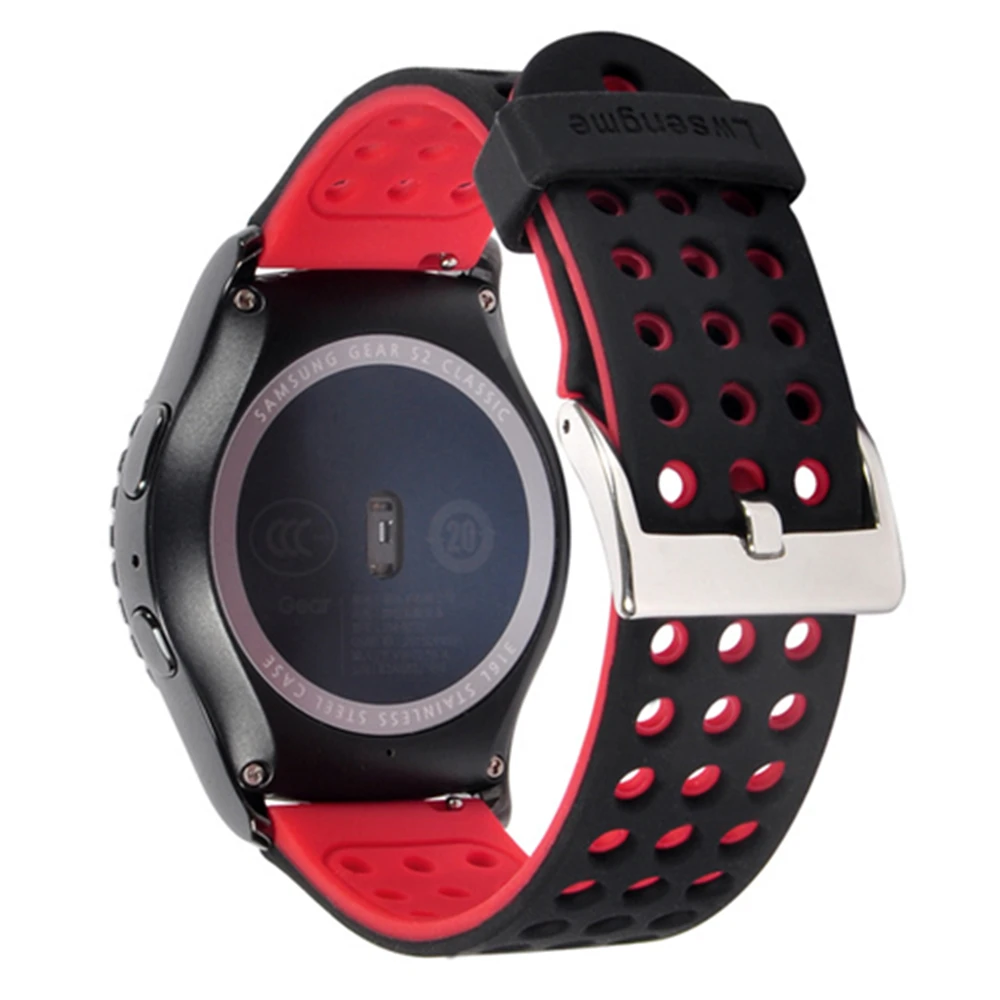 22 мм силиконовый ремешок для часов Moto 360 2 46 мм/Samsung Gear S3/W100 RW110 Urbane W150/для Huawei GT Honor