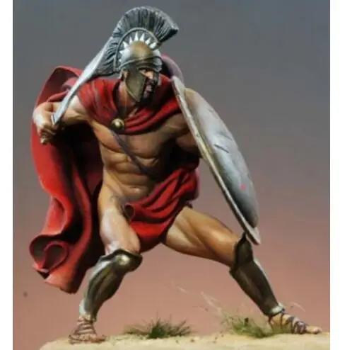 Новинка несобранный набор из смолы 1/24 75 мм Спартанский Hoplite King игрушки сделай сам