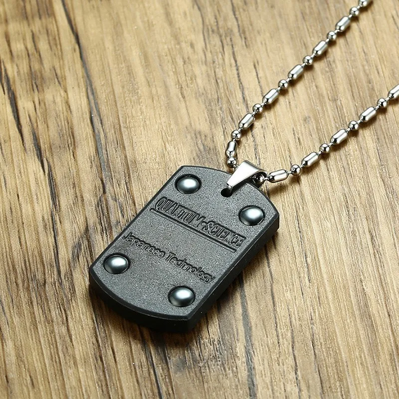 Vnox Scalar Quantum Energy Pendant Necklace for Men Women Lava Stone The Flower of Life Design Healthy Jewelry|designer necklace|necklace