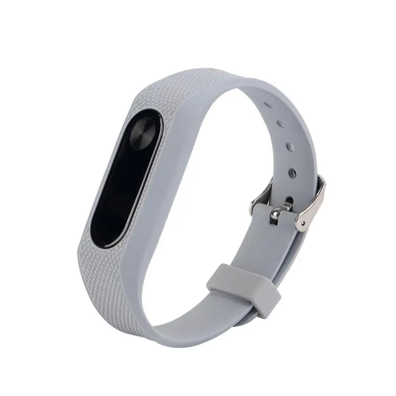 Серый Силиконовый ремешок для браслета mi band 2, цветной ремешок, ремешок для браслета, сменный ремешок, аксессуары для смарт-браслета для Xiaomi mi Band 2 - Цвет ремешка: Серый