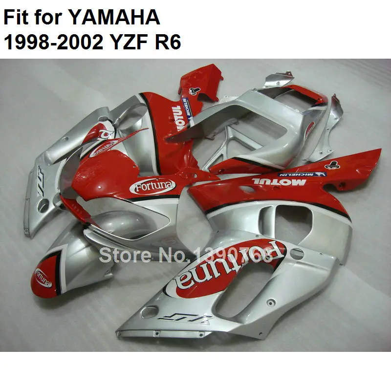 Кузов для Yamaha Обтекатели YZF R6 98 99 00 01 02 siFB er красный обтекатель 1998 1999 2000 2001|yamaha r6