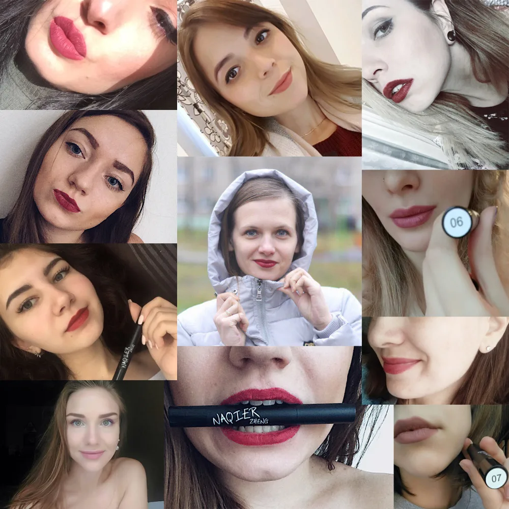 NAQIER Макияж для губ матовая губная помада телесного цвета увлажняющая