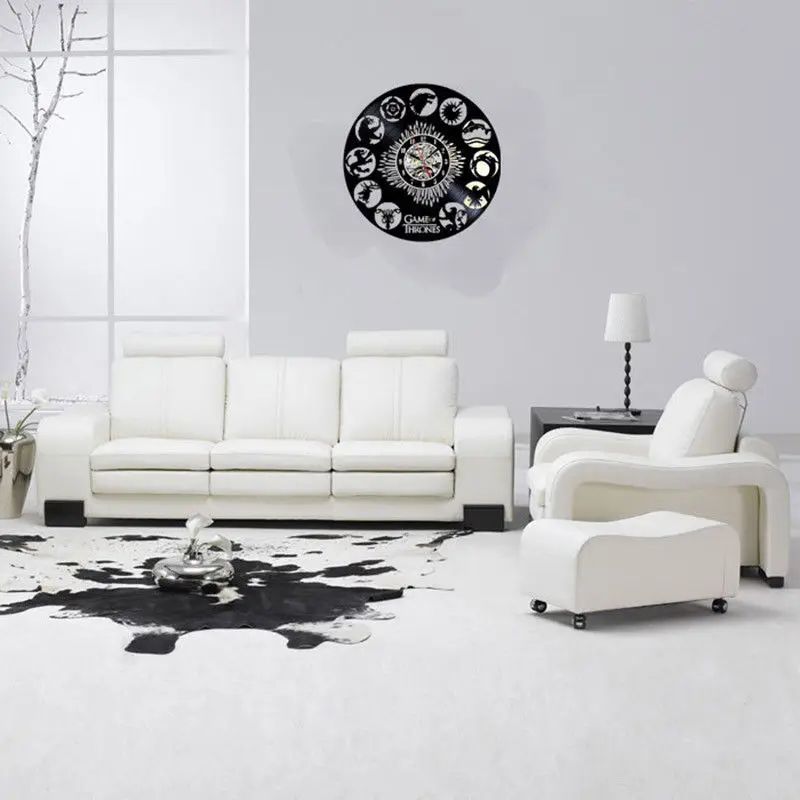 Виниловые часы Wandklok Horloge Murale настенные с изображением героев игры престолов