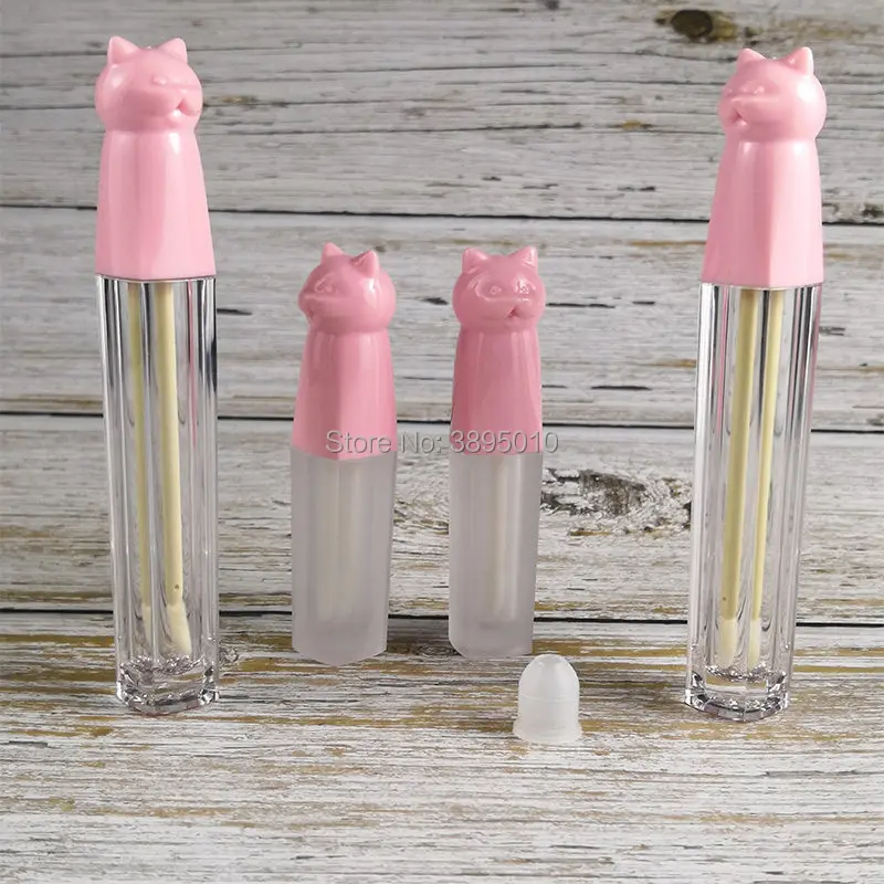 

Lip Gloss Tube with pink Cap DIY Cosmetic Packaging Bottle Makeup Tools Liquid Lipstick Containers F990