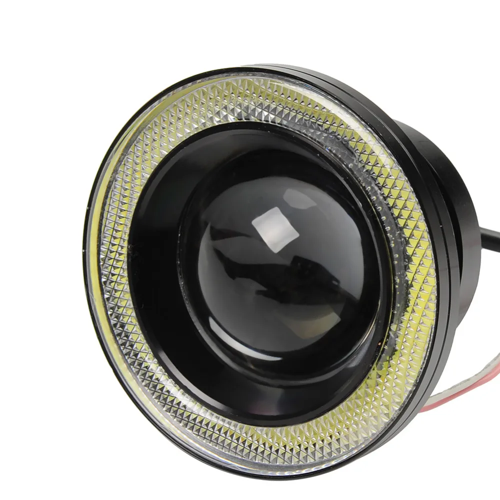 2 шт./лот 3 5 дюйма 89 мм 10 Вт + галогенная противотуманная фара LED COB ангельские