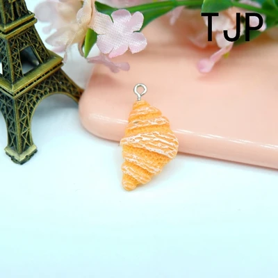 Каваи клубничный торт круассаны амулеты подвески для DIY украшения Браслеты ожерелье серьги брелок ювелирных изделий - Окраска металла: 4