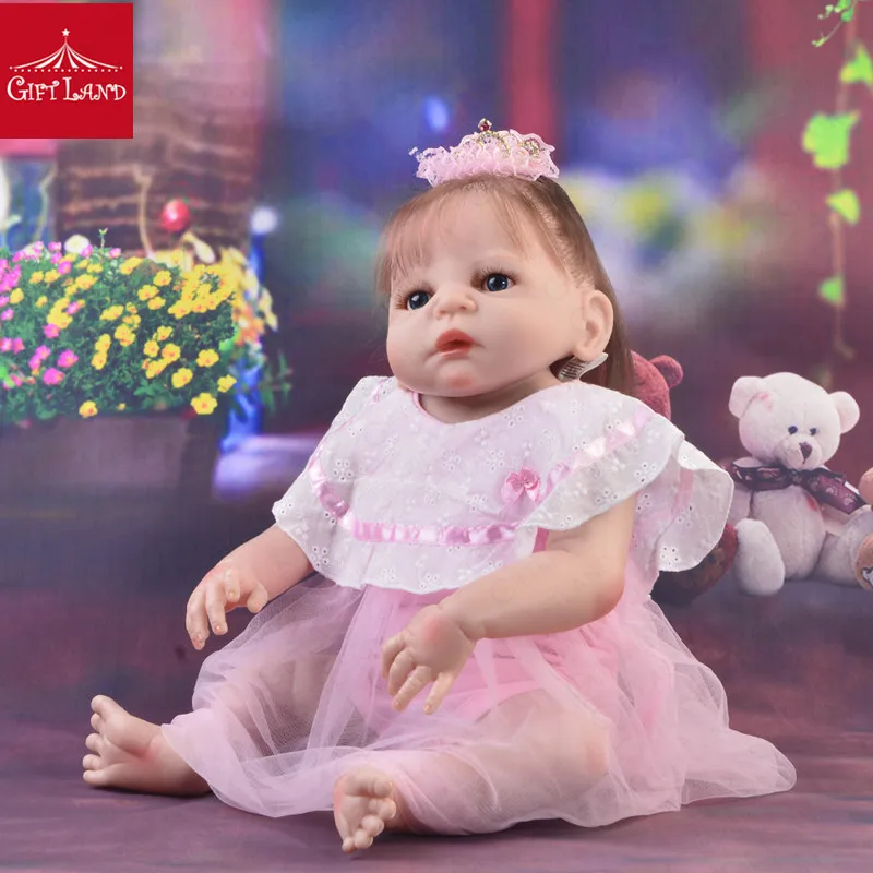 Reborn Baby Doll Bebe 23inch Full Silicone Girl Handmade Toy Lifelike Newborn Princess Victoria Bonecas Fashion | Игрушки и хобби