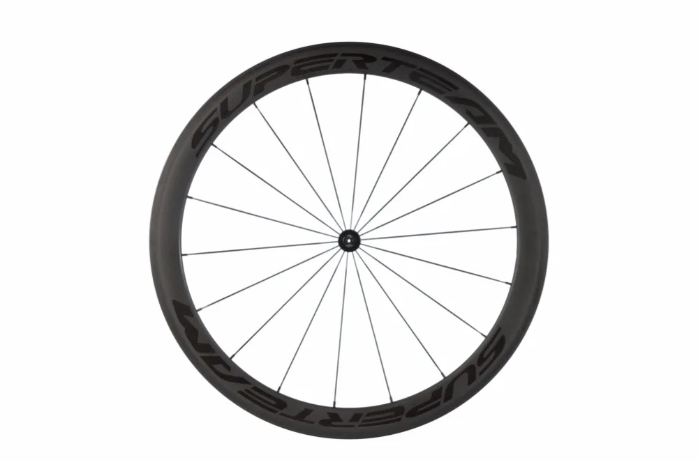 SUPERTEAM 700C 50 мм Clincher велосипед Углеродные дорожные велосипедные колеса, Карбон колесная базальтовая тормозная поверхность глянцевая наклейка