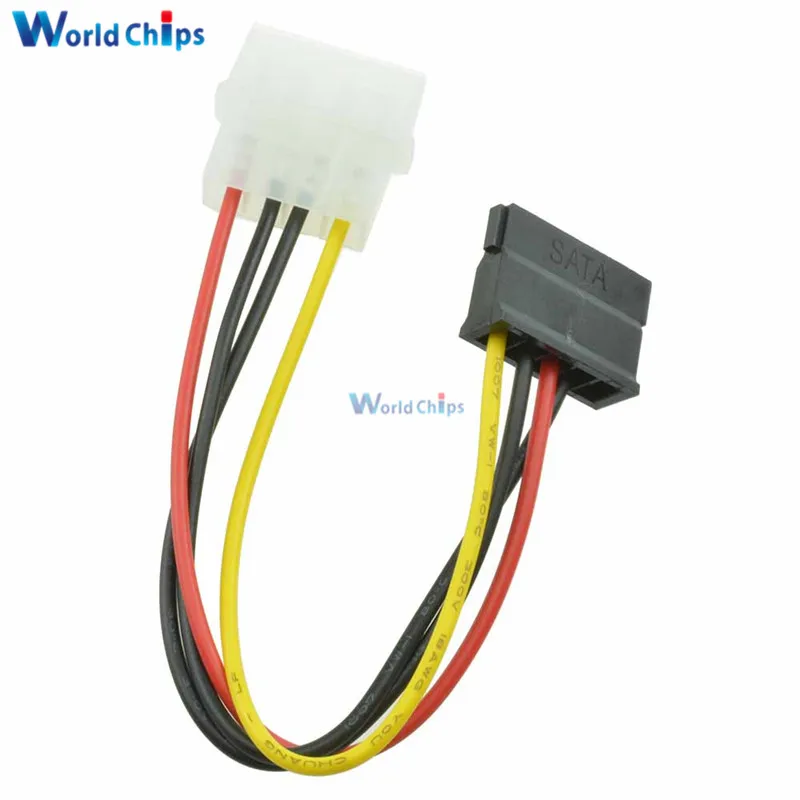 Кабель питания для жесткого диска 2 шт./лот 4-контактный IDE Molex папа-15-контактный