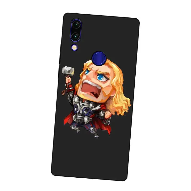 N439 Тор Черный силиконовый чехол для Xiaomi Redmi Note 3 4 4X5 5A 6 7 Pro Global |