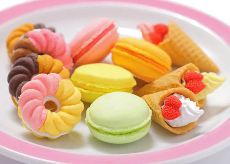 Подарки на день Святого Валентина/французский десерт мороженое круглый ластик