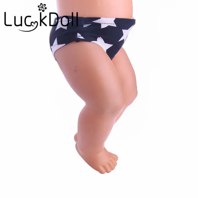Нижнее белье с различными принтами LUCKDOLL подходит для куклы 18 дюймов или 43 см