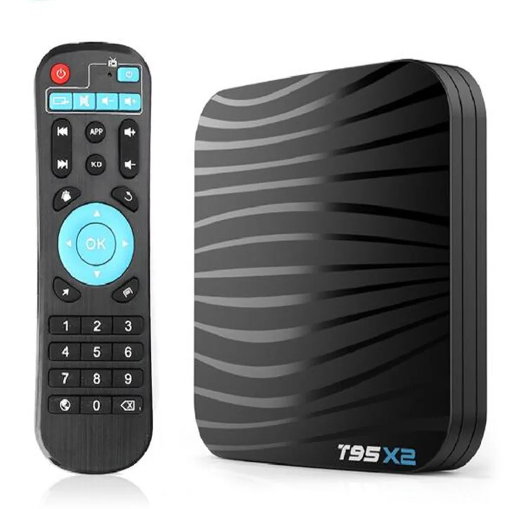 T95X2 Smart TV BOX Android 8 1 4 ГБ 32 64 Гб четырехъядерный процессор Amlogic S905X2 4K Youtube медиаплеер