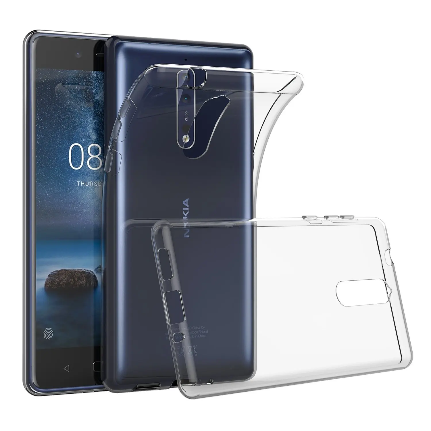 Чехол TELEYAGO для Nokia прозрачный мягкий силиконовый чехол из ТПУ 8/7 Plus/7/6(2018)/6(2017)/5/3/2/1