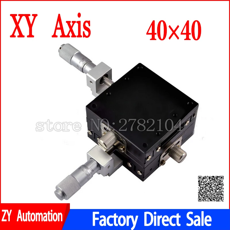 XY Axis 40*40 платформа с ручным перемещением микрометр скользящая стальная шариковая