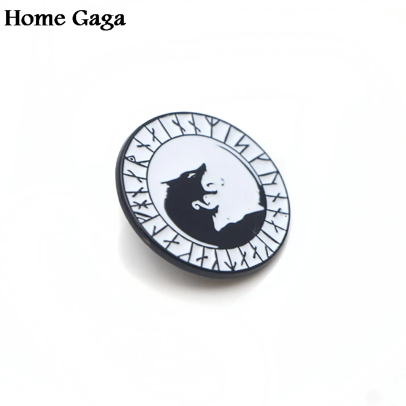 Homegaga Викинги голова Волка цинковые булавки para рюкзак одежда медаль для сумки рубашка шляпа знаки отличия значки броши для мужчин и женщин D1658