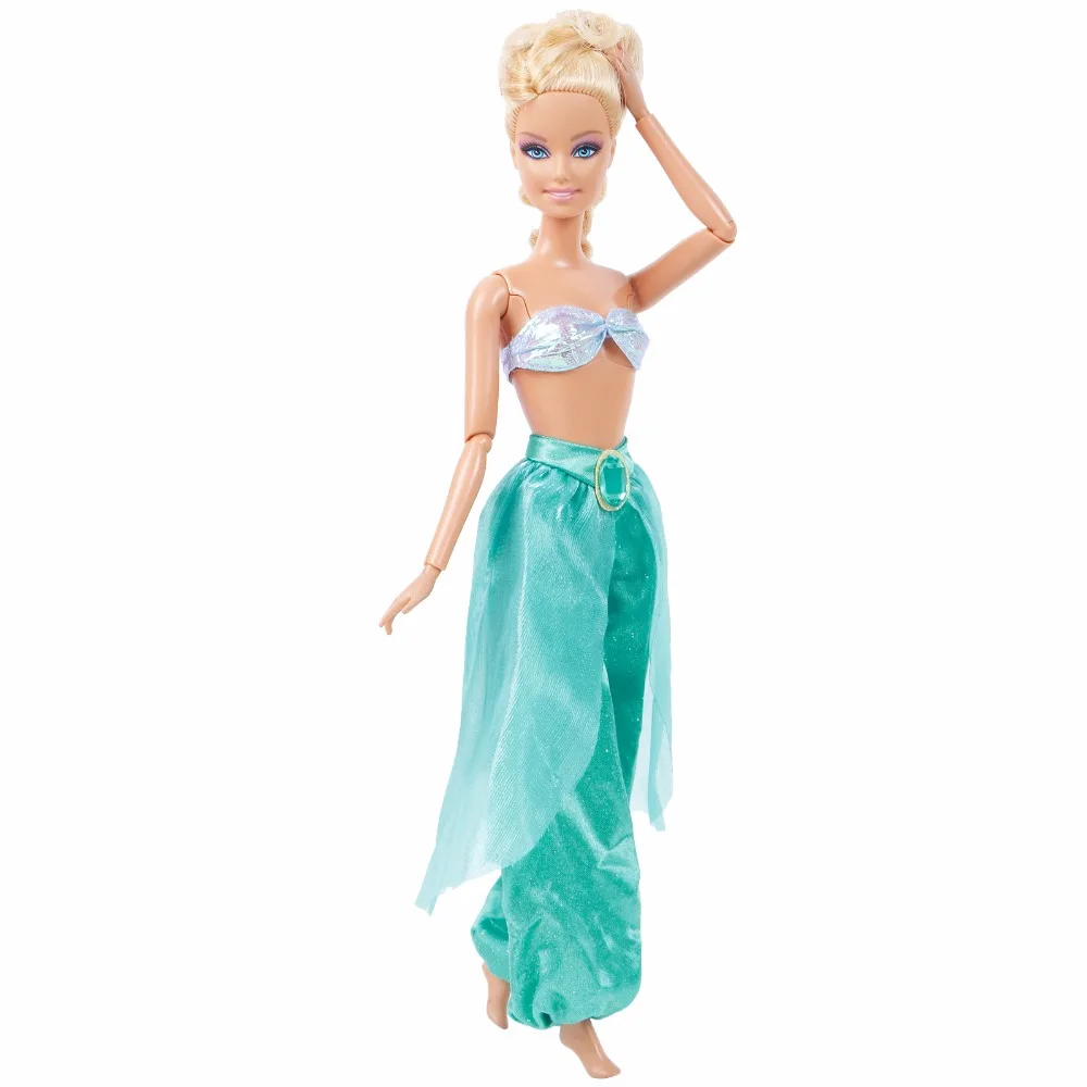 Fairy Tale Princess Outfit Copy Aladdin Exotic Costume Bra Tops Trousers Clothes for Barbie Doll Accessories Baby DIY Toy | Игрушки и
